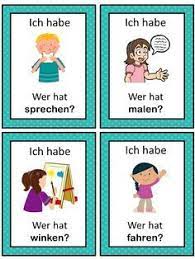 German Game German Version Of The I Have Who Has Game This German Game Can Be Played To Pract German Verbs Germany For Kids German Language Learning