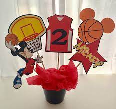 Invite mickey mouse and friends to welcome your guests to the party. 5 Piece Basketball Mickey Mouse Centerpiece Mickey Mouse Centerpiece Mickey Mouse Birthd Sports Birthday Party Mickey Mouse Centerpiece Mickey Birthday Party