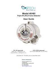 Triple ir (ir3) flame detector. Model 40 40i User Guide Triple Ir Ir3 Flame Detector Manualzz