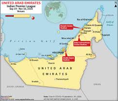 The united arab emirates or simply the emirates is a country rich in history and culture at the entrance to the persian gulf. Map Of Uae Showing Location Of The Venues Of Ipl 2020 Answers