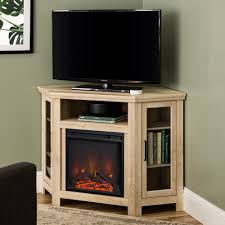 Maybe you would like to learn more about one of these? Walker Edison White Oak Corner Fireplace Tv Stand For Tvs Up To 50 Walmart Com Walmart Com