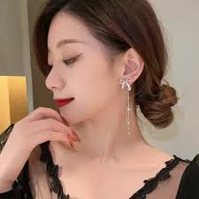 Bow Long Chain Earrings
