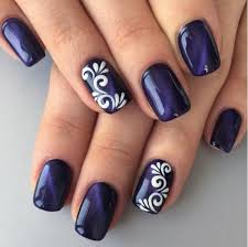 Black And Blue Toe Nail Designs Simple Yet Elegant Looking Dark Blue Nail Art Design The Dark Blue Nail Polish That Serves As The Ba Blue Nail Art Designs Blue Nail Art Best Nail Art Designs