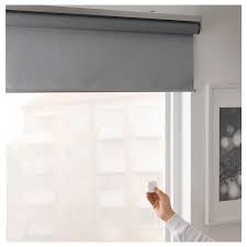 Fyrtur Blackout Roller Blind Wireless Battery Operated Gray 32x76 Ikea Electric Blinds Blackout Roller Blinds Smart Blinds