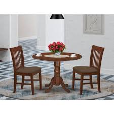 Maybe you would like to learn more about one of these? Small Kitchen Table Set Round Kitchen Table And 2 Chairs Finish Mahogany Number Of Items 3 Shape Round Style Microfiber Seat Walmart Com Walmart Com