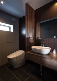 ワイズホーム y shome リノベーション 湘南 トイレ 手洗い ウォルナット モダン ホテルライク モールテックス 造作 モダン トイレ 和モダン トイレ モダンバスルーム