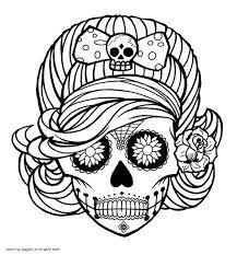 Set off fireworks to wish amer. Sugar Skull Coloring Pages For Adults Coloring Pages Printable Com