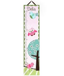 Toad And Lily Canvas Growth Chart Sweet Little Owl Girls