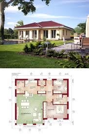 Bungalow Haus Evolution 100 V2 Mit Grundriss Bien Zenker Modernes Fertighaus Walmdach Terrasse Garten Glas Sc Grundriss Bungalow Bungalow Haus Bungalow