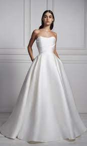 Add a sash for a bit of sparkle, or leave unadorned for a chic, straightforward look. Strapless Sweetheart Neckline Draped Ball Gown Mikado Wedding Dress Kleinfeld Bridal