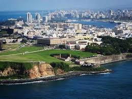 Aerial View Of Old And Modern San Juan Puerto Rico San Juan Puerto Rico Puerto Rico Beautiful Islands