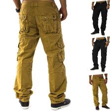 Notre mannequin mesure 176 cm. Pantalon Cargo Chino Jean Ample Coupe Cargo Pantalon De Travail Homme Trophee Ebay