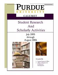 Student Research And Scholarly Activities - Purdue University ...