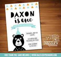 The Office Birthday Card Printable Free Printable Modern Black Bear Birthday Invitation Woodland Boys 1st Birthday Party Bear Birthday Birthday Invitations Animal Theme Birthday