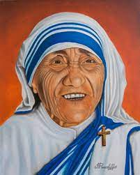 Può essere considerata uno dei personaggi più conosciuti e amati del xx secolo nonché una beata e nel 2016 sarà. Madre Teresa Di Calcutta Malerei Von Michele Russolillo Artmajeur