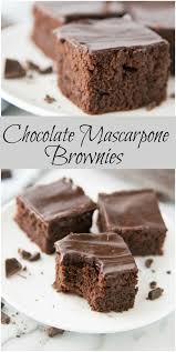 Chocolate Mascarpone Brownies Recipe Mascarpone Recipes Desserts Brownie Recipes