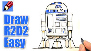 How To Draw R2d2 Real Easy Sketches Easy Drawing Stars Draw