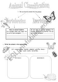 Live worksheets worksheets that listen. Animal Classification Esl Worksheet By Englishagus