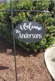 Personalized 10x16 Metal Garden Yard Sign Name Address Monogram Welcome Yard Signs Outdoor Welcome Sign Address Signs For Yard