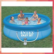 Intex Easy Set Swimming Pool With Filter Pump Easy Filter Intex Pool Pump Set Swimming Portable Swimming Pools Swimming Pool Filters Swimming Pools