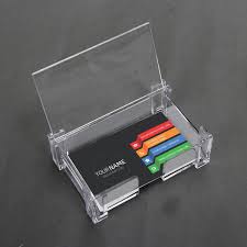 Multi business card holder white. Sepal Business Desk Card Holder 2pk Transparent Acrylic Business Visiting Card Organizer Box For Office Hospital School Colleges Buy Online In Qatar At Qatar Desertcart Com Productid 75891324