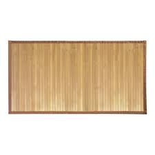 The bamboo kitchen mat, both beautiful and practical, is slip and moisture resistant. Interdesign Formbu 34 In X 21 In Medium Bath Mat In Bamboo 81032 The Home Depot
