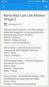 Memilihkan nama tengah utk sikecil, memang tak segampang namun, ayah/bunda tak usah khawatir, karena kami sudah menyediakan kumpulan nama tengah bayi laki laki untuk ide penamaan pangeran kecilnya. Nama Bayi Laki Laki Modern For Android Apk Download