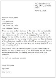 Ending A Business Relationship Sample Letter