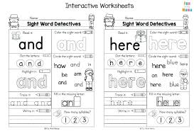 It features 20 different worksheets (10 for addition and 10 for subtraction) up to the number 10. Sight Words Worksheets Fun Mama Kindergarten Pdf Sumnermuseumdc Org