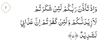 Verse no 7 of 52 arabic text, urdu and english translation from kanzul iman. Gambar Al Quran Surat Ibrahim 14 Ayat 7 Buletin Online Jum At