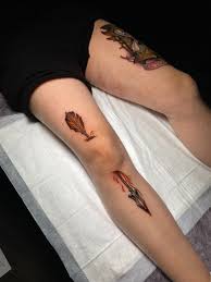 · highly recommend watching the video first before going straight into the practice. Skyrim Fan Gets An Arrow In The Knee Tattoo On Leg Paying Homage To The Iconic Meme Arcade Delight