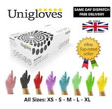 Free from phthalates/softeners and allergenic latex proteins. 10 100 Unigloves Black Pink Pearl Nitrile Latex Disposable Gloves Food Safe Ebay