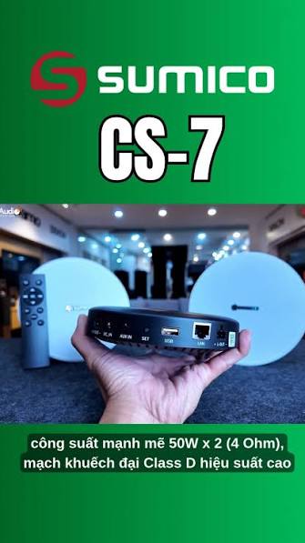 Hệ thống &acirc;m thanh 2 loa &acirc;m trần kết nối ampli Wi-Fi Sumico CS-7 th&ocirc;ng minh nhỏ gọn hiệu suất cao l&yacute; tưởng cho c&ocirc;ng tr&igrave;nh, nh&agrave; h&agrave;ng, Cafe Shop, biệt thự v&agrave; nh&agrave; ở cao cấp , #sumico #CS7 #loaamtran ...