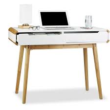 Table ergonomique lap desk 360 ° support pour ordinateur portable multifonctions. Bureau Avec Tiroirs En Bois Table Ordinateur Coiffeuse Table Maquillage Coins Arrondis Bureau Enfant Hxlxp 73 X 100 X 45 Cm Blanc 4100209824458