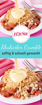 Rhabarber Crumble Backrezepte Nachtisch Rezepte Einfacher Nachtisch