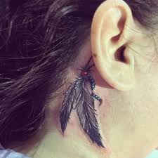 Bird Tattoo Behind Ear For Guys Image Result For Amazing Behind The Ear Feather Tattoo Behind Ear Tattoos Feather Tattoo Behind Ear Ear Tattoo