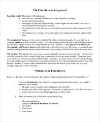 8 Sample Movie Reviews Word Pdf Words Academic Writing Movies