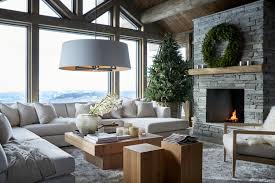 Evocation De Noel A La Montagne Planete Deco A Homes World Maison Decoree Pour Noel Maisons Rustiques Modernes Maisons Rustiques