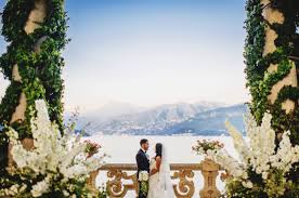 A Beautiful White Wedding In Lake Como With Enzoani Dress In 2019 Ceremony Wedding Lake Como Wedding Lake Como