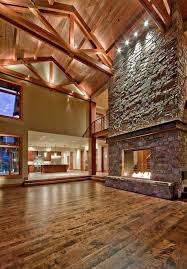 Warm Up Your Home With An Awesome Stone Fireplace Rustic Chic Living Room Rustic Family Room Rustic House