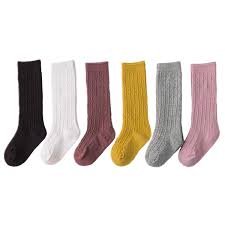 They're so soft and comfortable, you'll never want to take them off. Toddler Knee High Socks 6 Pairs Little Girls Cable Knit Cotton Stockings Buy Online In Cayman Islands At Cayman Desertcart Com Productid 89203433