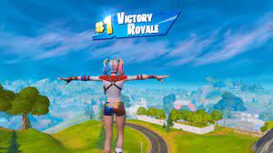Harley quinn skin is a epic fortnite outfit from the dc series. Fortnite First Win With Harley Quinn Skin Harley Quinn Outfit Gameplay Fortnite Shop Season 11 Youtube