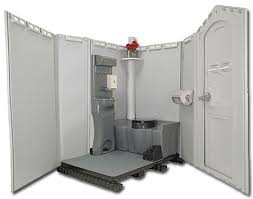 portable toilets with sinks, running