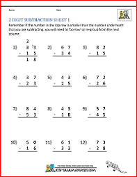 If you choose to use multiple levels around the room at one time, you might want to print each level on a different color of paper. 2 Digit Subtraction Worksheets