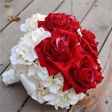 6.27.19 dark purple hydrangea to be used for wedding bouquets. Fashion Wedding Brides Bridal Bouquet Red And White Chrysanthemum Hydrangea Rose Flower Wedding Flower Party Decorations Flower Party Decoration Bouquet Redflower Wedding Aliexpress