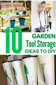 Hang by handle, or upside down, so works with almost any tool. 10 Genius Garden Tool Storage Ideas The Handyman S Daughter