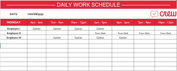 Employee Daily Work Schedule Template Best Of Employee Schedule Templates Example Of Spreadshee E Daily Work Planner Schedule Templates Daily Schedule Template