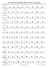 Accordion Stradella Bass Chord Template Sheet Music For