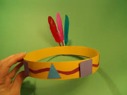 Indianer Stirnband Basteln Einfach Gestalten Indianer Stirnband Indianer Haarschmuck Basteln Stirnband Kinder