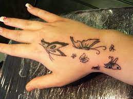 Cherry tattoos on left hand for girls. 54 Awesome Butterfly Tattoos On Hand